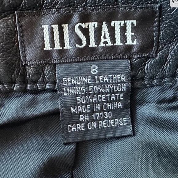 Vintage 111 State Genuine Leather Women's Pants Straight Leg - Picture 6 of 7